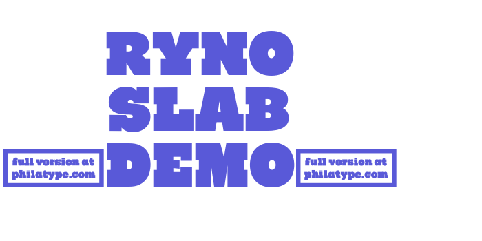 Ryno Slab [Demo] Font Download